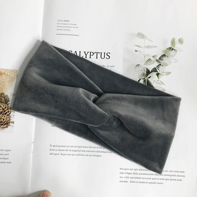 Bentiță pentru femei de culoare solidă Turban lat Twist tricotat Bentita de păr din bumbac Accesorii pentru păr Machiaj înnodat Bandă pentru cap Bijuterii pentru bebeluși