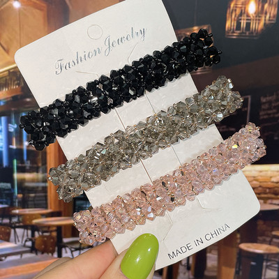 Modne kristalne proljetne kopče za kosu Igle Ručno izrađene perle Ukosnice za kosu za žene Djevojke Modni jednostavni dodaci za kosu Pokrivala