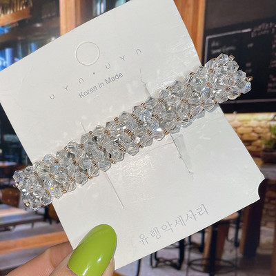 Modne kristalne proljetne kopče za kosu Igle Ručno izrađene perle Ukosnice za kosu za žene Djevojke Modni jednostavni dodaci za kosu Pokrivala