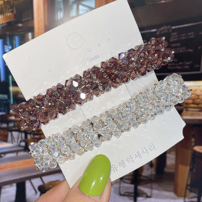 Modne kristalne proljetne kopče za kosu Igle Ručno izrađene perle Ukosnice za kosu za žene Djevojke Modni jednostavni dodaci za kosu Pokrivala