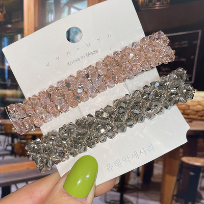 Modne kristalne proljetne kopče za kosu Igle Ručno izrađene perle Ukosnice za kosu za žene Djevojke Modni jednostavni dodaci za kosu Pokrivala