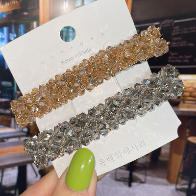 Modne kristalne proljetne kopče za kosu Igle Ručno izrađene perle Ukosnice za kosu za žene Djevojke Modni jednostavni dodaci za kosu Pokrivala