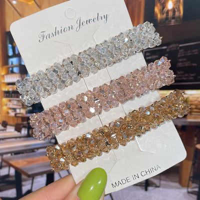 Modne kristalne proljetne kopče za kosu Igle Ručno izrađene perle Ukosnice za kosu za žene Djevojke Modni jednostavni dodaci za kosu Pokrivala