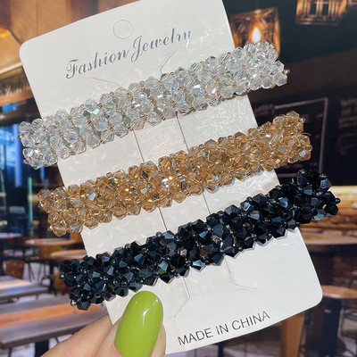 Modne kristalne proljetne kopče za kosu Igle Ručno izrađene perle Ukosnice za kosu za žene Djevojke Modni jednostavni dodaci za kosu Pokrivala