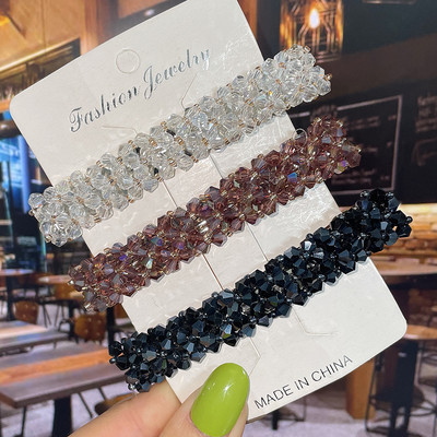 Modne kristalne proljetne kopče za kosu Igle Ručno izrađene perle Ukosnice za kosu za žene Djevojke Modni jednostavni dodaci za kosu Pokrivala