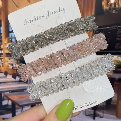 Modne kristalne proljetne kopče za kosu Igle Ručno izrađene perle Ukosnice za kosu za žene Djevojke Modni jednostavni dodaci za kosu Pokrivala