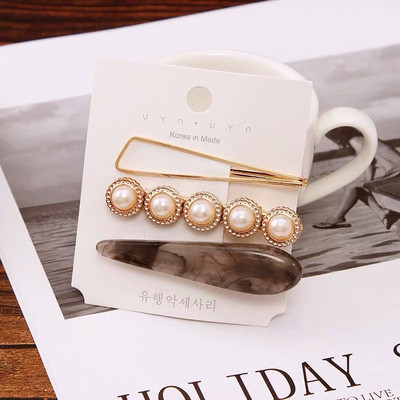 1 set modnih ženskih djevojaka Elegantne biserne kopče za kosu Slatka pokrivala za glavu Ukosnice Ukosnice Traka za glavu Dodaci za kosu Ukrasi za kosu