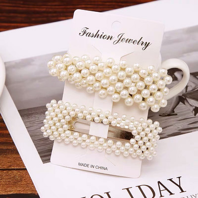 1 set modnih ženskih djevojaka Elegantne biserne kopče za kosu Slatka pokrivala za glavu Ukosnice Ukosnice Traka za glavu Dodaci za kosu Ukrasi za kosu