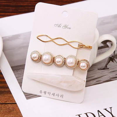 1 set modnih ženskih djevojaka Elegantne biserne kopče za kosu Slatka pokrivala za glavu Ukosnice Ukosnice Traka za glavu Dodaci za kosu Ukrasi za kosu