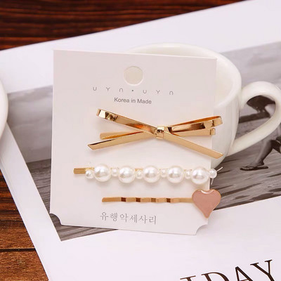 1 set modnih ženskih djevojaka Elegantne biserne kopče za kosu Slatka pokrivala za glavu Ukosnice Ukosnice Traka za glavu Dodaci za kosu Ukrasi za kosu