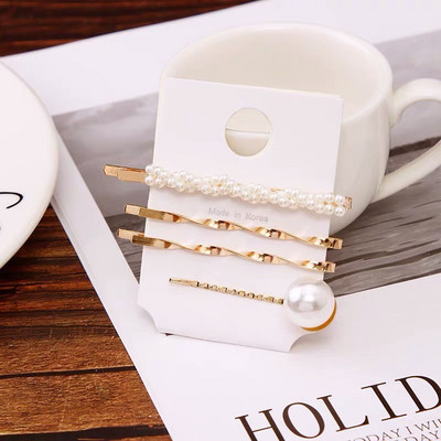 1 set modnih ženskih djevojaka Elegantne biserne kopče za kosu Slatka pokrivala za glavu Ukosnice Ukosnice Traka za glavu Dodaci za kosu Ukrasi za kosu