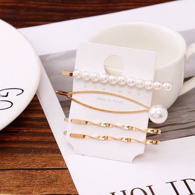 1 set modnih ženskih djevojaka Elegantne biserne kopče za kosu Slatka pokrivala za glavu Ukosnice Ukosnice Traka za glavu Dodaci za kosu Ukrasi za kosu