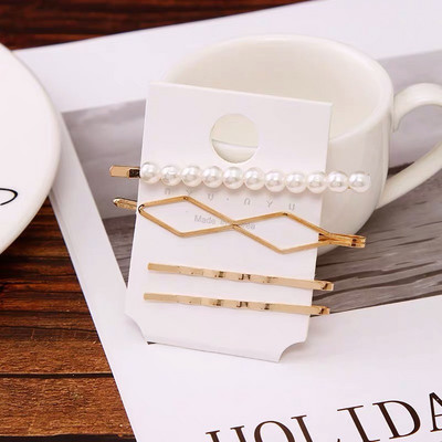 1 set modnih ženskih djevojaka Elegantne biserne kopče za kosu Slatka pokrivala za glavu Ukosnice Ukosnice Traka za glavu Dodaci za kosu Ukrasi za kosu