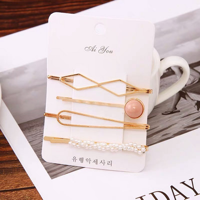 1 set modnih ženskih djevojaka Elegantne biserne kopče za kosu Slatka pokrivala za glavu Ukosnice Ukosnice Traka za glavu Dodaci za kosu Ukrasi za kosu