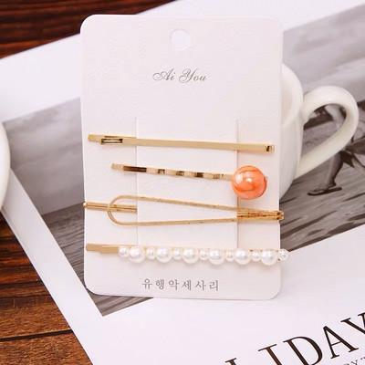 1 set modnih ženskih djevojaka Elegantne biserne kopče za kosu Slatka pokrivala za glavu Ukosnice Ukosnice Traka za glavu Dodaci za kosu Ukrasi za kosu