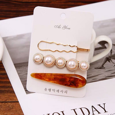 1 set modnih ženskih djevojaka Elegantne biserne kopče za kosu Slatka pokrivala za glavu Ukosnice Ukosnice Traka za glavu Dodaci za kosu Ukrasi za kosu