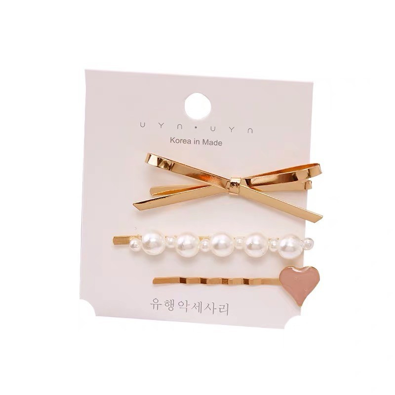 1 set modnih ženskih djevojaka Elegantne biserne kopče za kosu Slatka pokrivala za glavu Ukosnice Ukosnice Traka za glavu Dodaci za kosu Ukrasi za kosu