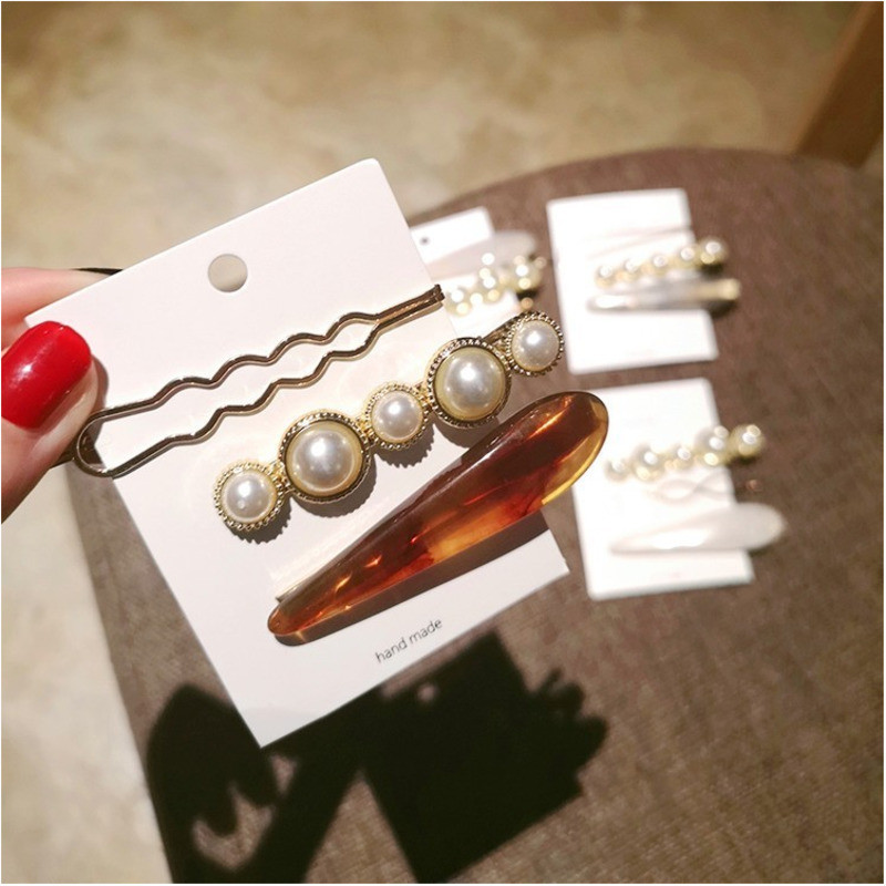 Ukosnice s korejskim biserom Set kopči za žene Modne akrilne ukosnice Poklon za ukosnice Dodaci Vjenčani nakit Drška za kosu