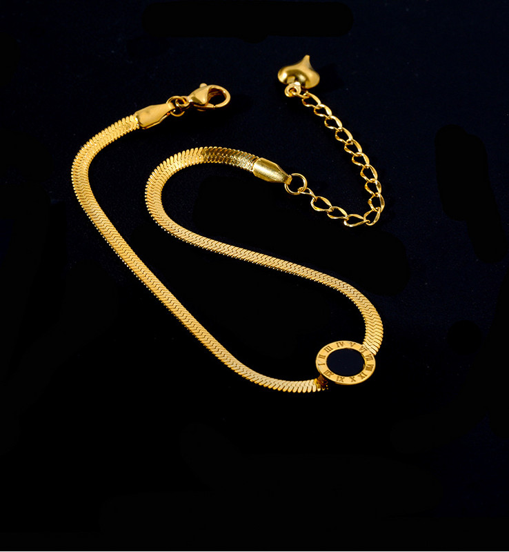 Novi modni fini nakit od 316L nehrđajućeg čelika umetnut u prirodne školjke s rimskim pismom, lančići s privjescima za gležnjeve za žene nakit