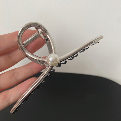 Agrafe cu gheare de păr din metal cu model S pentru femei Cleme de păr geometrice de epocă Bentita de crab de baie Agraf de păr Accesorii de păr pentru fete