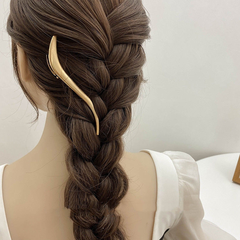 Agrafe cu gheare de păr din metal cu model S pentru femei Cleme de păr geometrice de epocă Bentita de crab de baie Agraf de păr Accesorii de păr pentru fete