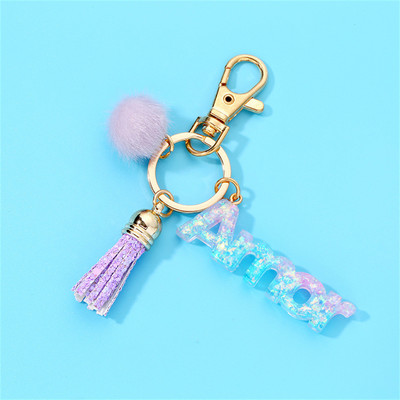 Breloc cu litere „dragoste” colorat, cu paiete, cadou iubitor pentru bărbați, femeie, geantă romantică, accesoriu pandantiv