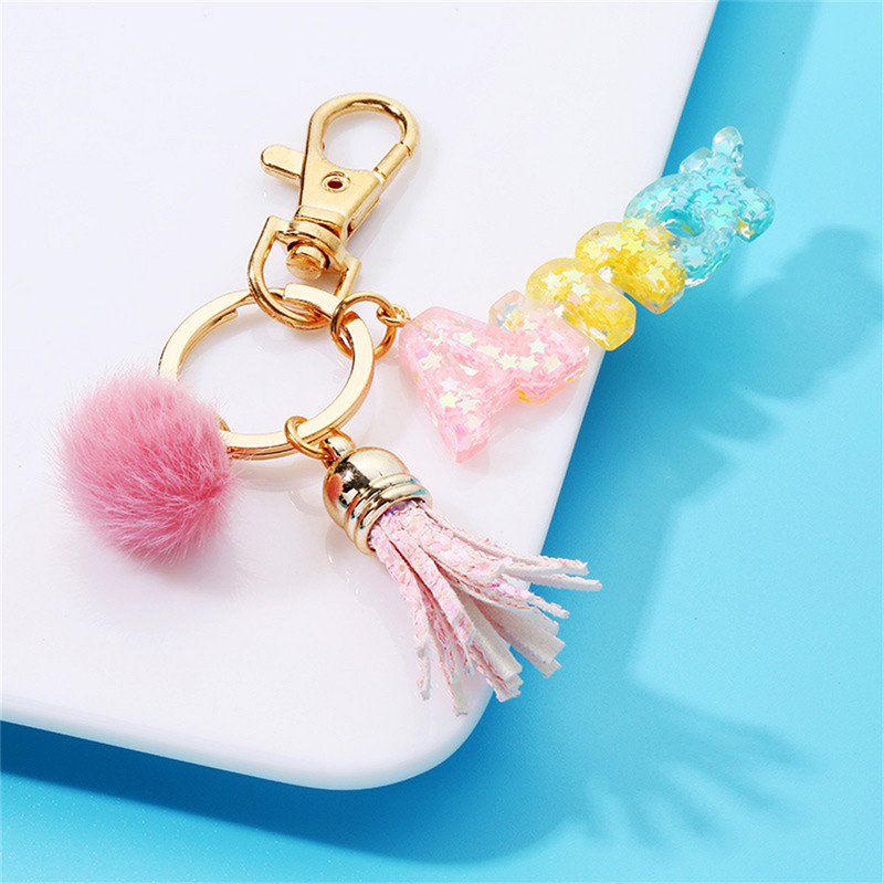 Breloc cu litere „dragoste” colorat, cu paiete, cadou iubitor pentru bărbați, femeie, geantă romantică, accesoriu pandantiv