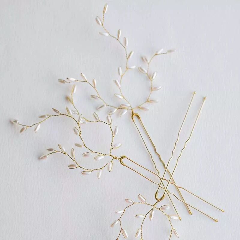 2019 Accesorii pentru păr de nuntă la modă Bandă de mireasă pentru domnișoară de onoare Nuntă Ace de păr cu perle Charm făcut manual Livrare gratuită