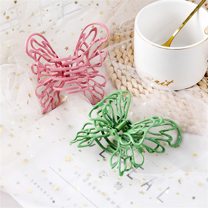 Agrafă de păr fluture în stil coreean de înaltă calitate, agrafă de vânt din metal, agrafă de rechin, accesorii de păr pentru femei