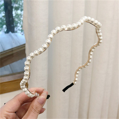 Doamnelor bentită elegantă plină de perle dulce și simplă bentiță par cravată bentiță doamnelor fashion party accesorii pentru păr cadou