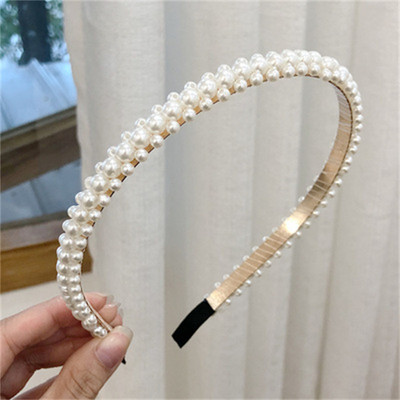 Doamnelor bentită elegantă plină de perle dulce și simplă bentiță par cravată bentiță doamnelor fashion party accesorii pentru păr cadou