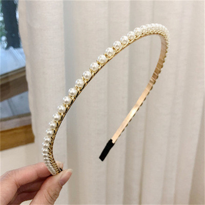 Doamnelor bentită elegantă plină de perle dulce și simplă bentiță par cravată bentiță doamnelor fashion party accesorii pentru păr cadou