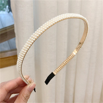 Doamnelor bentită elegantă plină de perle dulce și simplă bentiță par cravată bentiță doamnelor fashion party accesorii pentru păr cadou