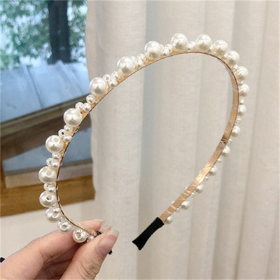 Doamnelor bentită elegantă plină de perle dulce și simplă bentiță par cravată bentiță doamnelor fashion party accesorii pentru păr cadou