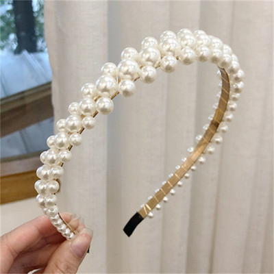 Doamnelor bentită elegantă plină de perle dulce și simplă bentiță par cravată bentiță doamnelor fashion party accesorii pentru păr cadou