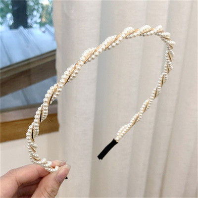 Doamnelor bentită elegantă plină de perle dulce și simplă bentiță par cravată bentiță doamnelor fashion party accesorii pentru păr cadou