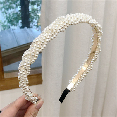 Doamnelor bentită elegantă plină de perle dulce și simplă bentiță par cravată bentiță doamnelor fashion party accesorii pentru păr cadou