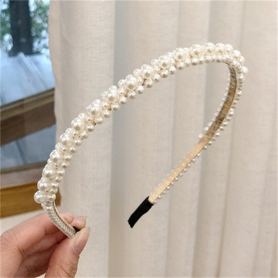 Doamnelor bentită elegantă plină de perle dulce și simplă bentiță par cravată bentiță doamnelor fashion party accesorii pentru păr cadou