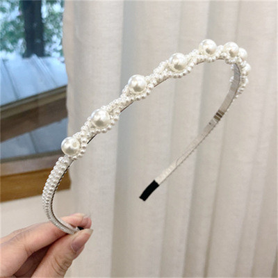 Doamnelor bentită elegantă plină de perle dulce și simplă bentiță par cravată bentiță doamnelor fashion party accesorii pentru păr cadou