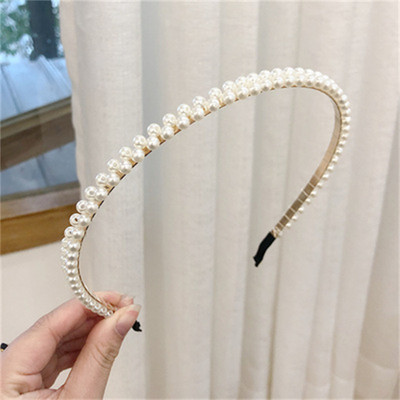 Doamnelor bentită elegantă plină de perle dulce și simplă bentiță par cravată bentiță doamnelor fashion party accesorii pentru păr cadou