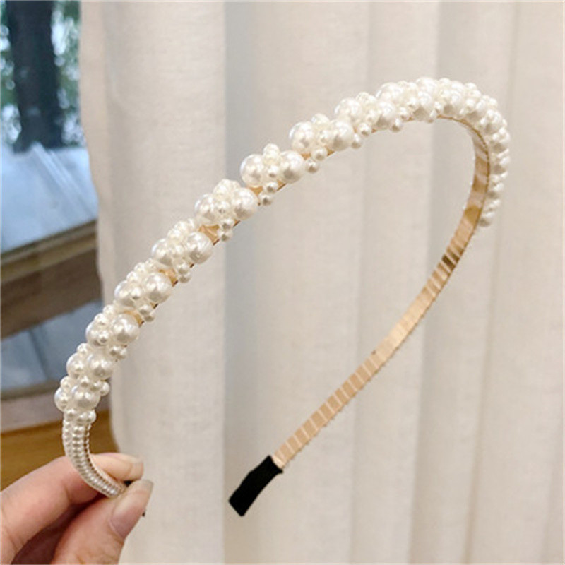 Doamnelor bentită elegantă plină de perle dulce și simplă bentiță par cravată bentiță doamnelor fashion party accesorii pentru păr cadou