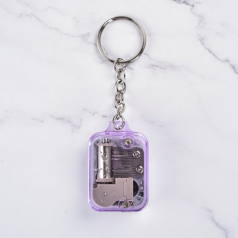 Mini breloc pătrat cu mișcare placată cu aur pandantiv Cutie muzicală Cutie muzicală Cadou de aniversare Cadouri creative și meșteșuguri