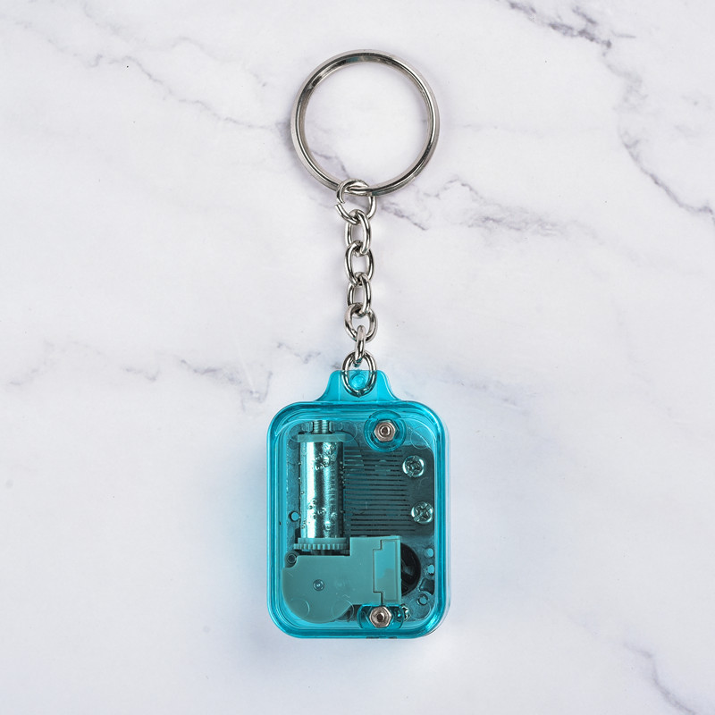 Mini breloc pătrat cu mișcare placată cu aur pandantiv Cutie muzicală Cutie muzicală Cadou de aniversare Cadouri creative și meșteșuguri