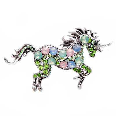 CINDY XIANG 7 culori alege broșe de cal cu strasuri pentru femei unicorn pin bijuterii de modă animale haină vintage