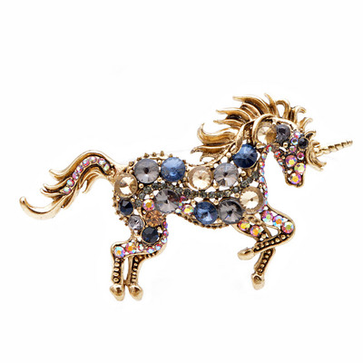 CINDY XIANG 7 culori alege broșe de cal cu strasuri pentru femei unicorn pin bijuterii de modă animale haină vintage