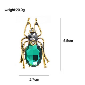 CINDY XIANG Διαθέσιμα 3 χρώματα Crystal Large Beetle καρφίτσες για γυναίκες Μόδα Vintage κόσμημα με καρφίτσα από έντομα Καλό δώρο