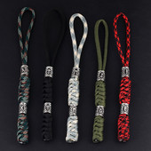 Charms Viking Rune Bead Kiegészítők Kulcstartó kültéri túlélő készlet Ejtőernyős zsinór kulcstartó Lucky Jewelry Autós Kulcs Kés Zsinórok