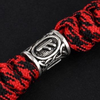 Γούρια Viking Rune Bead Αξεσουάρ Μπρελόκ Κιτ επιβίωσης εξωτερικού χώρου Αλεξίπτωτο Κορδόνι μπρελόκ Μπρελόκ Lucky Jewelry Car Μπρελόκ μαχαίρι