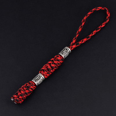 Charms Viking Rune Bead Kiegészítők Kulcstartó kültéri túlélő készlet Ejtőernyős zsinór kulcstartó Lucky Jewelry Autós Kulcs Kés Zsinórok