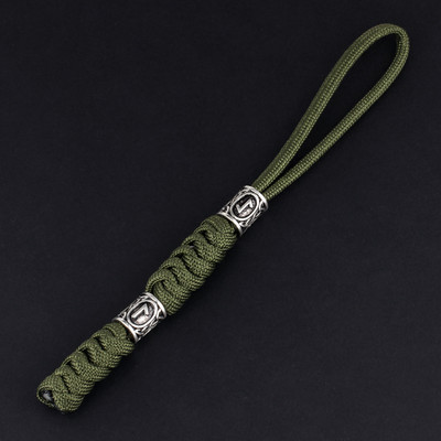 Charms Viking Rune Bead Kiegészítők Kulcstartó kültéri túlélő készlet Ejtőernyős zsinór kulcstartó Lucky Jewelry Autós Kulcs Kés Zsinórok